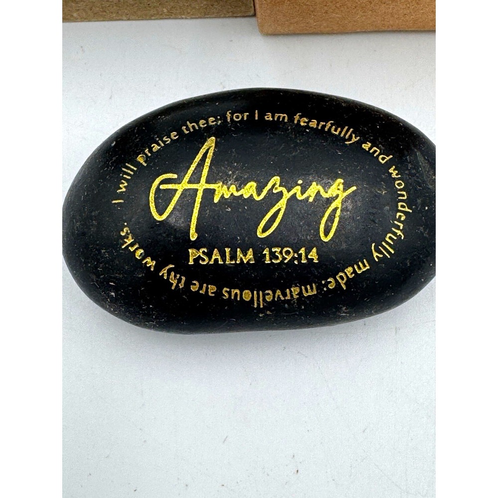 Psalm 139:14 Christian Scripture Decorative Stone w/ Gift Box